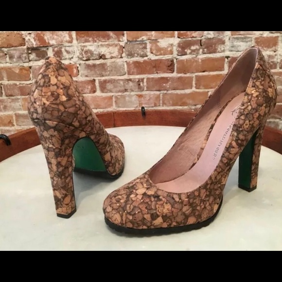 Donald Pliner Cork Textured Heels - Picture 2 of 4